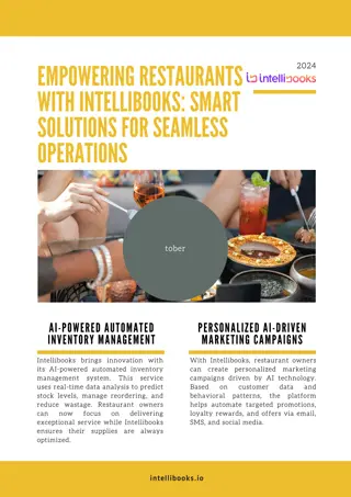 Empowering Restaurants with Intellibooks Smart Solutions for Seamless Operations