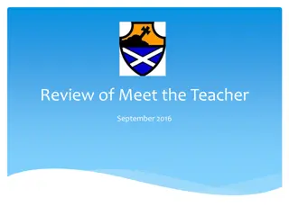 Feedback and Highlights from Meet the Teacher Event September 2016