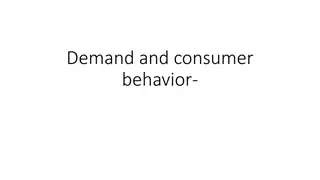 Demand and Consumer Behavior in Economics