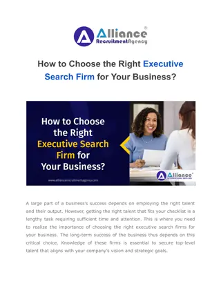 How to Choose the Right Executive Search Firm for Your Business