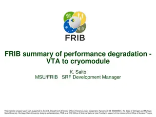 Performance Degradation Summary for FRIB Cryomodule VT vs. Bunker