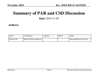 IEEE 802.11-14/1510r0 Summary of PAR and CSD Discussion - November 2014