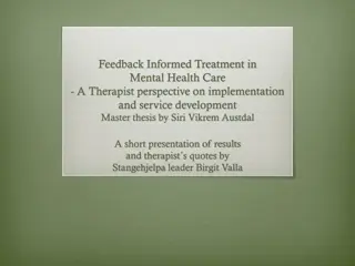 Therapist Insights on Implementing Feedback-Informed Treatment in Mental Health Care