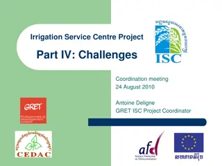 Challenges and Opportunities in Irrigation Service Centre Project Coordination