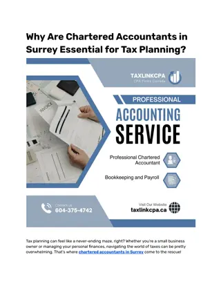 Why Are Chartered Accountants in Surrey Essential for Tax Planning