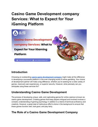 Casino Game Development company Services_ What to Expect for Your iGaming Platform