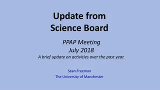 Update from Science Board Meeting - July 2018