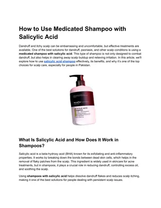 How to Use Medicated Shampoo with Salicylic Acid