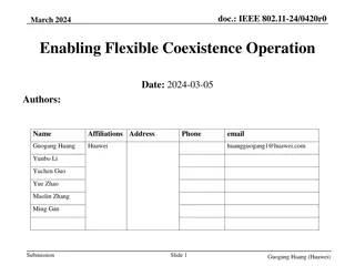 Enabling Flexible Coexistence Operation in IEEE 802.11-24 Standard