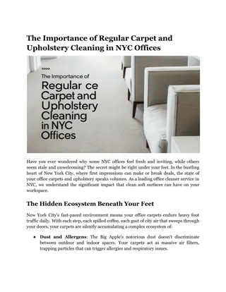 The Importance of Regular Carpet and Upholstery Cleaning in NYC Offices - Copy