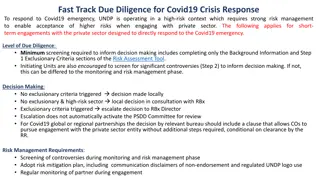 Fast Track Due Diligence for Covid19 Crisis Response