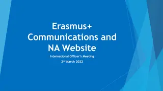 Erasmus+ Communications and NA Website International Officer's Meeting Overview