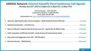 Emerge Network External Scientific Panel Conference - Agenda & Accomplishments