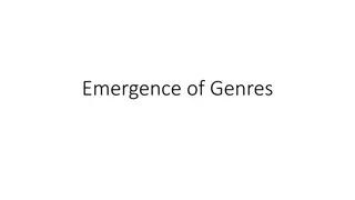 The Emergence of Genres in Media: A Study of Innovation and Evolution