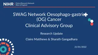 SWAG Network Oesophago-gastric Cancer Research Update