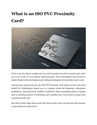 What is an ISO PVC Proximity Card_