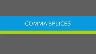 Correcting Common Comma Splice Errors in Writing