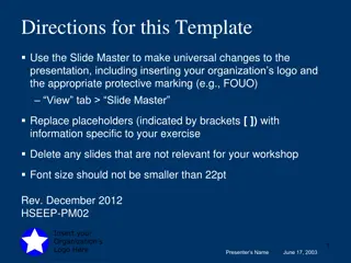 Comprehensive Training and Exercise Planning Workshop Overview