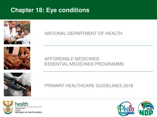 Eye Conditions Overview in Primary Healthcare Guidelines