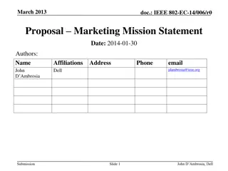 IEEE 802 Marketing Mission Proposal Presentation