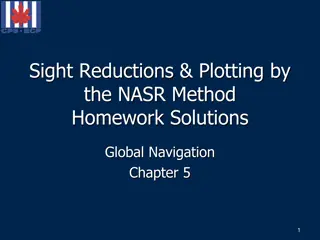 Celestial Navigation: NASR Method Homework Solutions