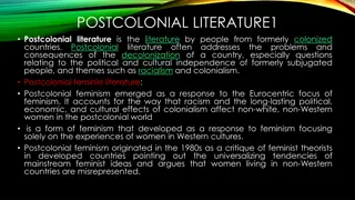 Exploring Postcolonial Feminist Literature in Former Colonized Societies