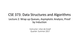 CSE 373 Data Structures and Algorithms Lecture Wrap-up: Queues, Asymptotic Analysis, Proof by Induction