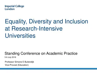 Promoting Equality, Diversity, and Inclusion in Research-Intensive Universities