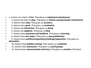 Insights into Games, Simulations, and Learning Environments