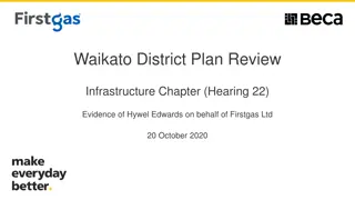 Evidence Summary on Gas Transmission Network Infrastructure in Waikato District Plan Review