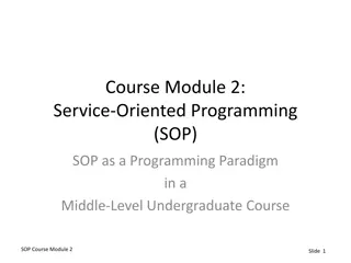 Service-Oriented Programming in Middle-Level Courses