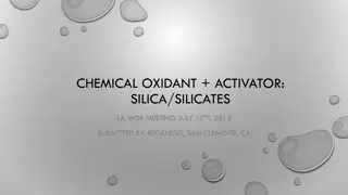 Environmental Remediation Using Silica/Silicates for Contaminant Oxidation