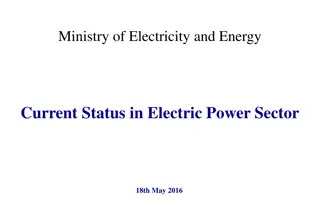 Electricity and Energy Sector Status Overview as of May 18, 2016