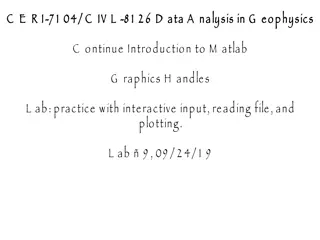 Introduction to Data Analysis in Geophysics using MATLAB Graphics Handles