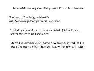 Texas A&M Geology & Geophysics Curriculum Revision and Development