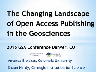 Evolution of Open Access Publishing in Geosciences