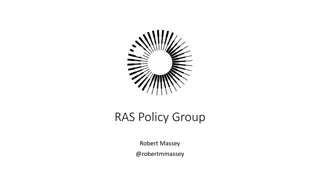 RAS Policy Group Overview and Work Plan