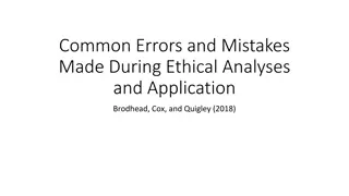 Common Mistakes in Ethical Analyses: A Guide