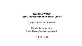 Computational Earth Science Course Overview