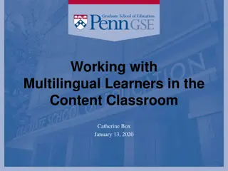 Supporting Multilingual Learners in the Content Classroom