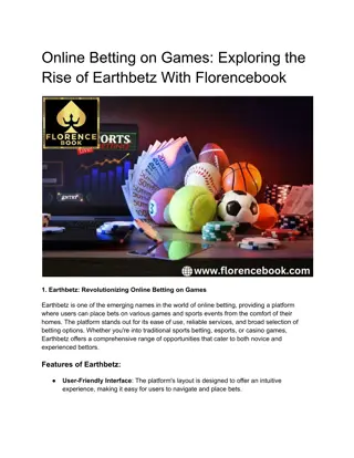 Online Betting on Games_ Exploring the Rise of Earthbetz With Florencebook