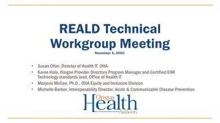 REALD Technical Workgroup Meeting Summary - November 5, 2020