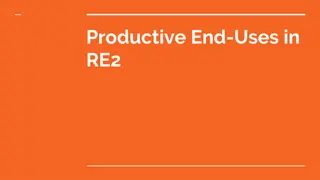 Productive End Uses of Electricity for Rural Electrification Projects