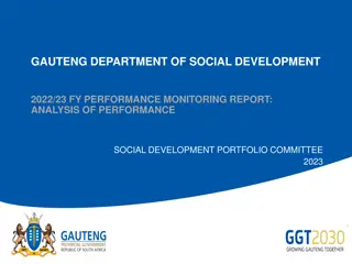 Analysis of Gauteng Department of Social Development 2022/23 Performance Report