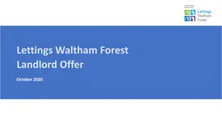 Lettings Waltham Forest - Landlord Offer October 2020