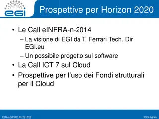 EGI Project Proposals for Horizon 2020: Driving Innovation in Cloud Computing