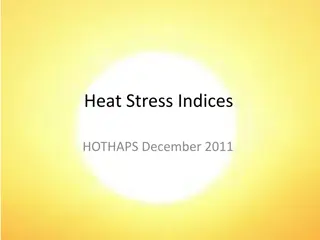 Heat Stress Indices in Relation to Air Temperature