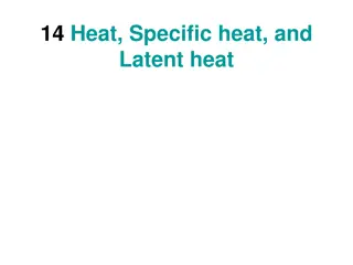 Heat, Specific Heat, and Latent Heat