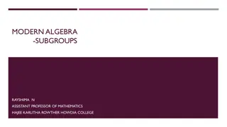 Subgroups in Modern Algebra