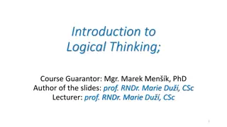 Introduction to Logical Thinking: Science of Correct Reasoning